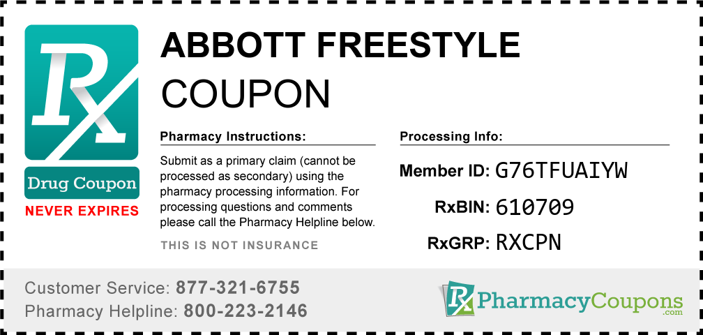 Abbott freestyle Prescription Drug Coupon with Pharmacy Savings