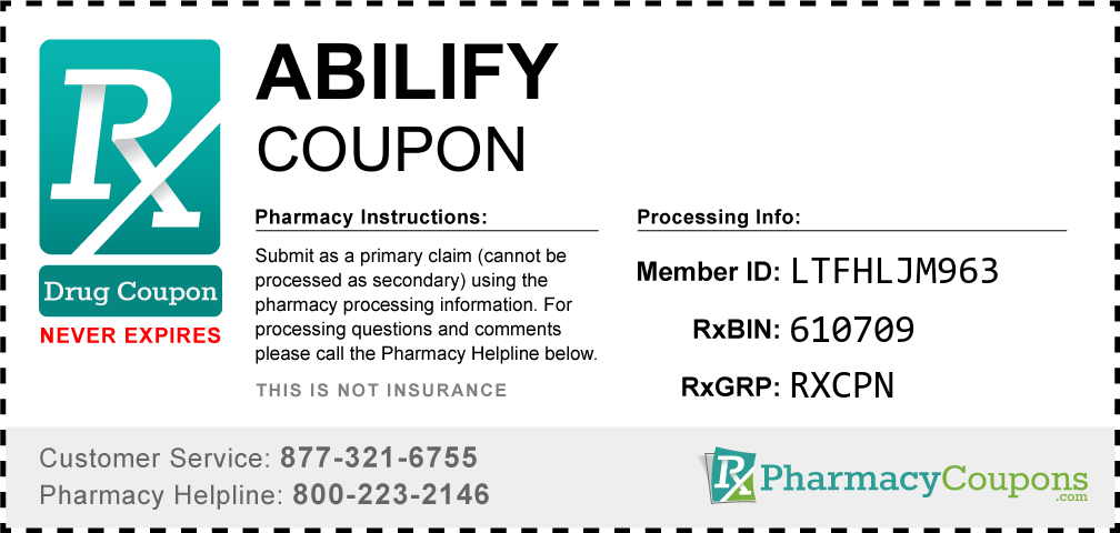 Abilify Prescription Drug Coupon with Pharmacy Savings