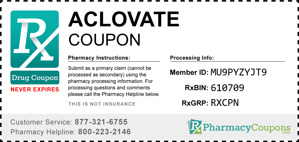 Aclovate Prescription Drug Coupon with Pharmacy Savings