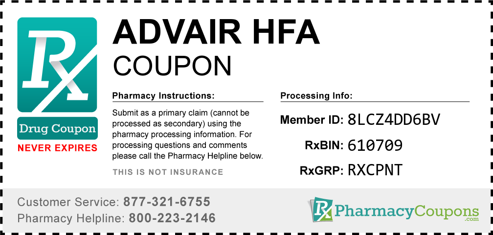Advair hfa Prescription Drug Coupon with Pharmacy Savings
