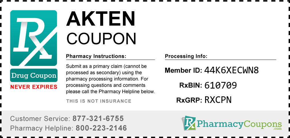 Akten Prescription Drug Coupon with Pharmacy Savings