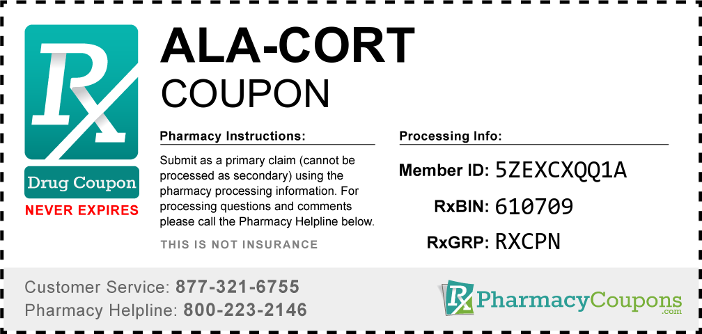 Ala-cort Prescription Drug Coupon with Pharmacy Savings