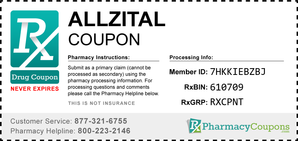 Allzital Prescription Drug Coupon with Pharmacy Savings