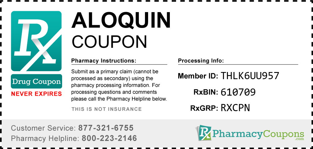 Aloquin Prescription Drug Coupon with Pharmacy Savings