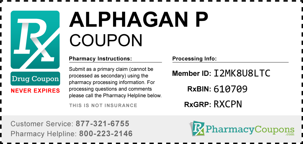 Alphagan p Prescription Drug Coupon with Pharmacy Savings