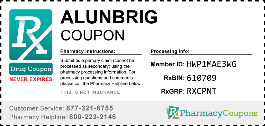 Alunbrig Prescription Drug Coupon with Pharmacy Savings