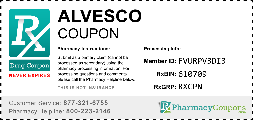 Alvesco Prescription Drug Coupon with Pharmacy Savings