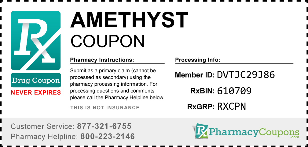 Amethyst Prescription Drug Coupon with Pharmacy Savings