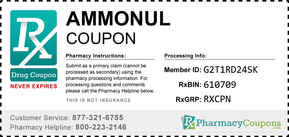 Ammonul Prescription Drug Coupon with Pharmacy Savings