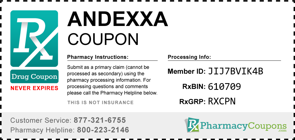 Andexxa Prescription Drug Coupon with Pharmacy Savings