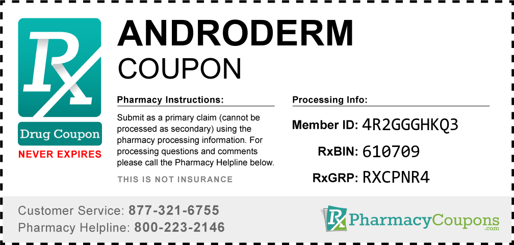 Androderm Prescription Drug Coupon with Pharmacy Savings