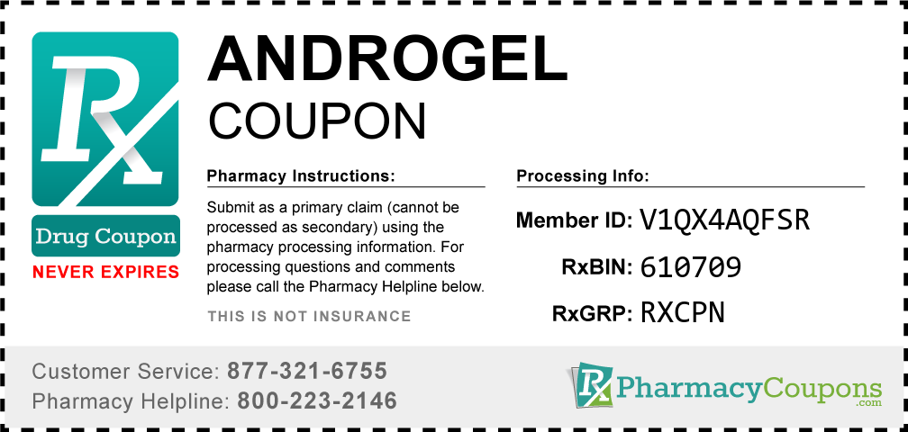 Androgel Prescription Drug Coupon with Pharmacy Savings