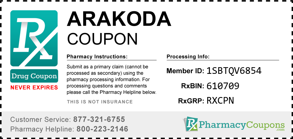 Arakoda Prescription Drug Coupon with Pharmacy Savings