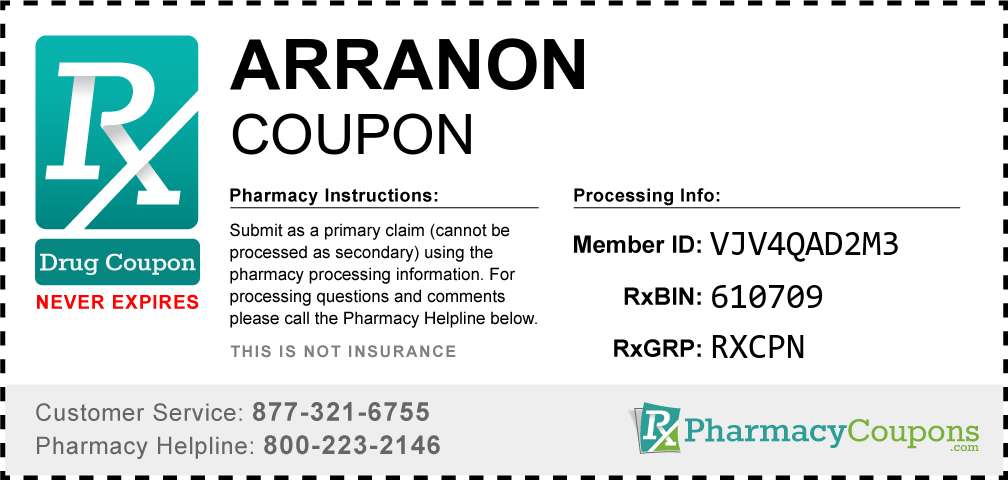 Arranon Prescription Drug Coupon with Pharmacy Savings
