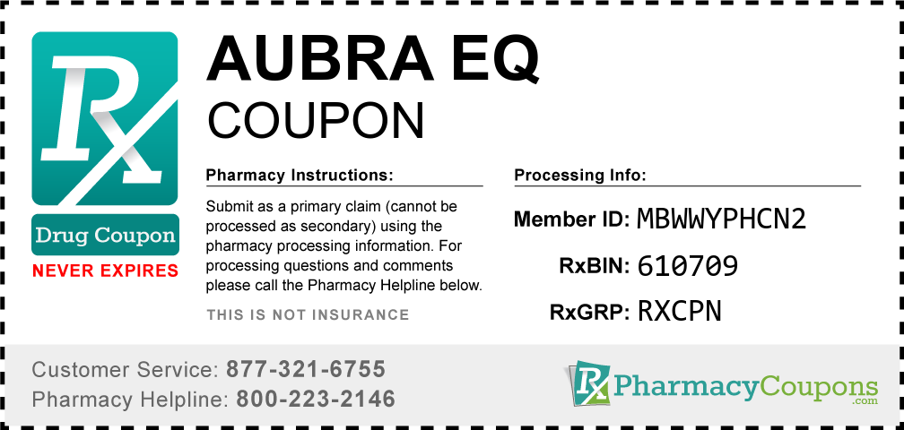 Aubra eq Prescription Drug Coupon with Pharmacy Savings