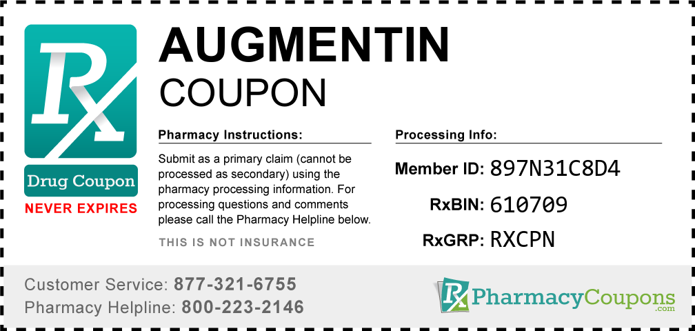 Augmentin Prescription Drug Coupon with Pharmacy Savings