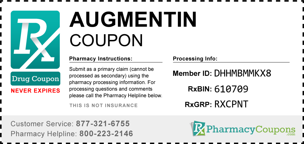 Augmentin Prescription Drug Coupon with Pharmacy Savings