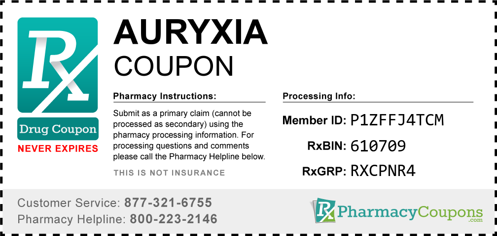 Auryxia Prescription Drug Coupon with Pharmacy Savings