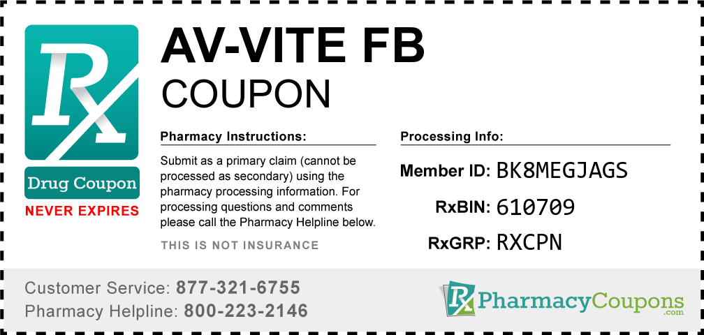 Av-vite fb Prescription Drug Coupon with Pharmacy Savings