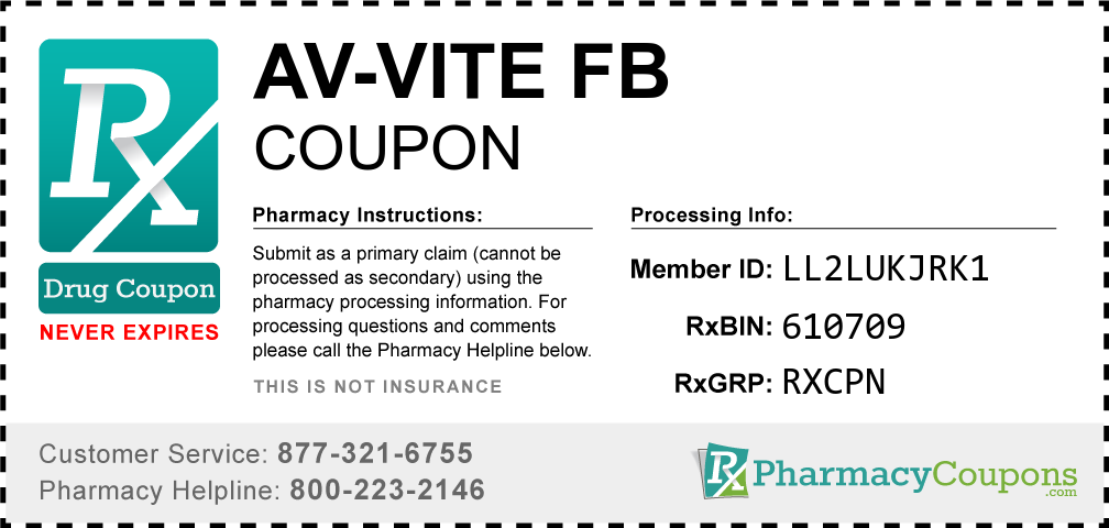 Av-vite fb Prescription Drug Coupon with Pharmacy Savings