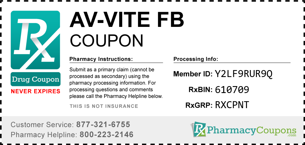Av-vite fb Prescription Drug Coupon with Pharmacy Savings