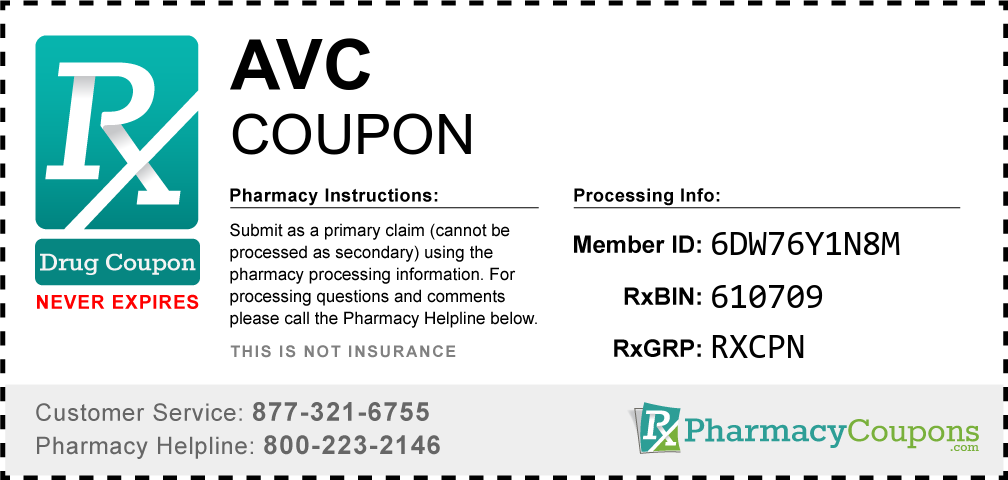 Avc Prescription Drug Coupon with Pharmacy Savings