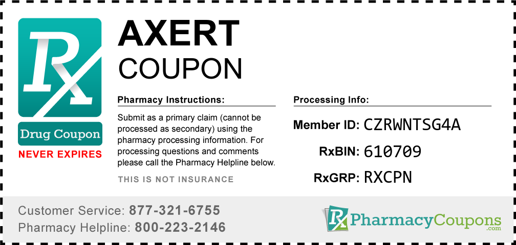 Axert Prescription Drug Coupon with Pharmacy Savings