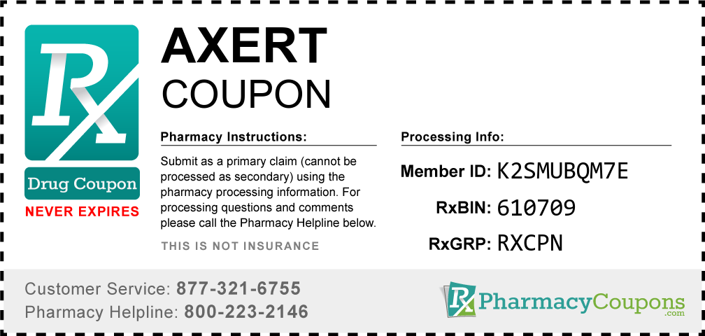 Axert Prescription Drug Coupon with Pharmacy Savings