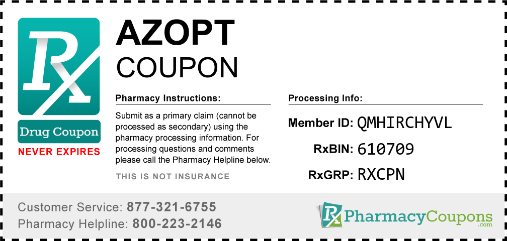 Azopt Prescription Drug Coupon with Pharmacy Savings