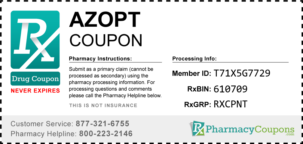 Azopt Prescription Drug Coupon with Pharmacy Savings