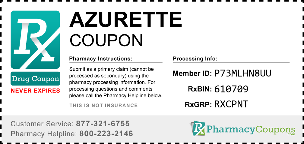 Azurette Prescription Drug Coupon with Pharmacy Savings