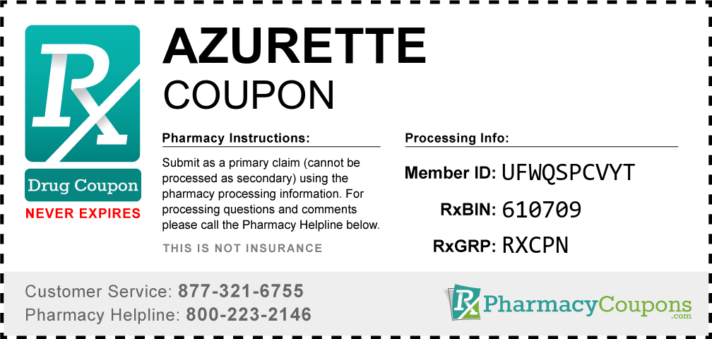Azurette Prescription Drug Coupon with Pharmacy Savings