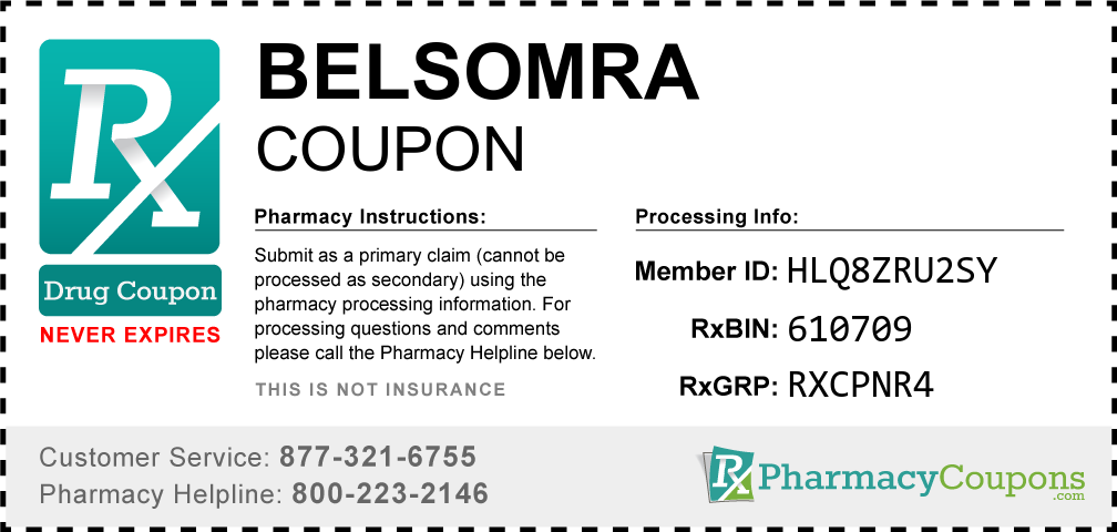 Belsomra Prescription Drug Coupon with Pharmacy Savings