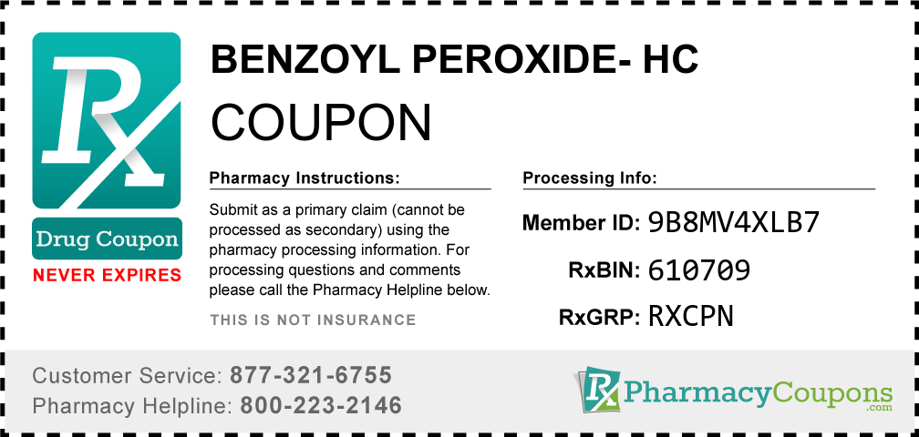 Benzoyl peroxide- hc Prescription Drug Coupon with Pharmacy Savings