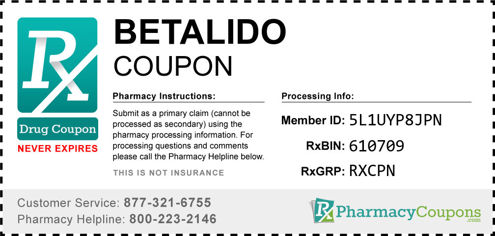 Betalido Prescription Drug Coupon with Pharmacy Savings