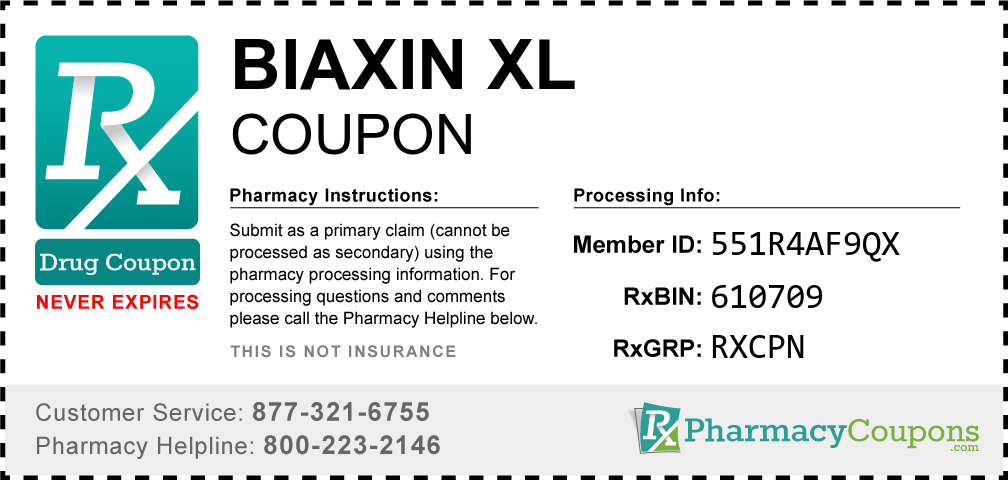 Biaxin xl Prescription Drug Coupon with Pharmacy Savings