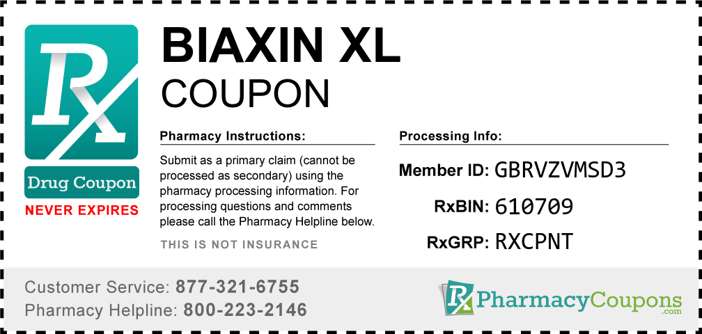 Biaxin xl Prescription Drug Coupon with Pharmacy Savings
