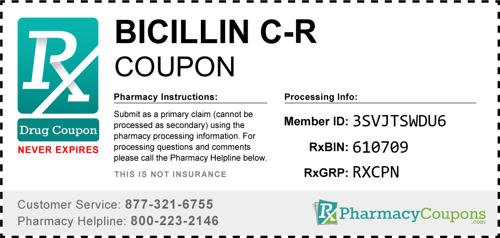 Bicillin c-r Prescription Drug Coupon with Pharmacy Savings