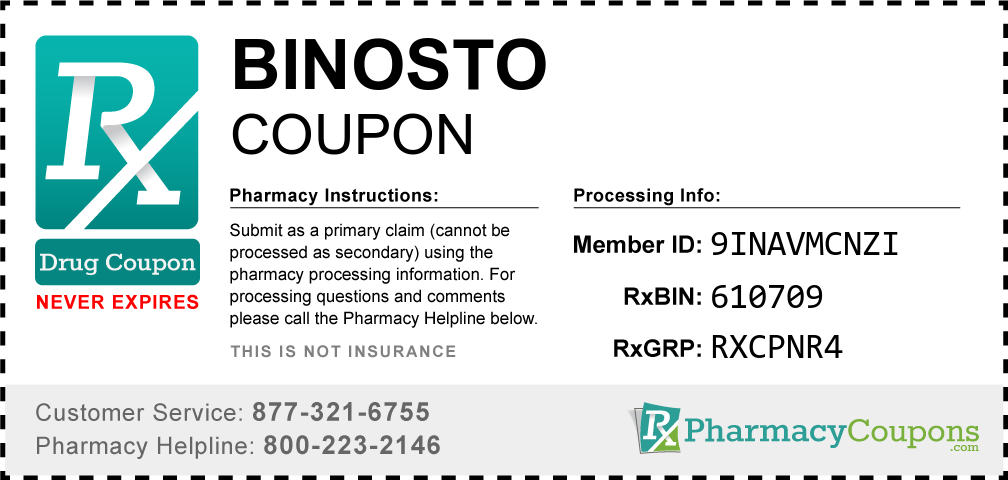 Binosto Prescription Drug Coupon with Pharmacy Savings