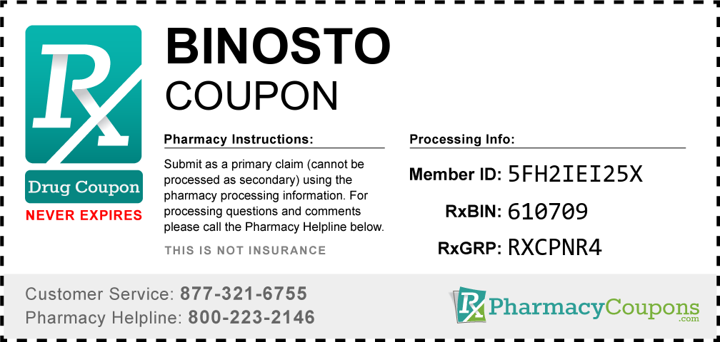 Binosto Prescription Drug Coupon with Pharmacy Savings