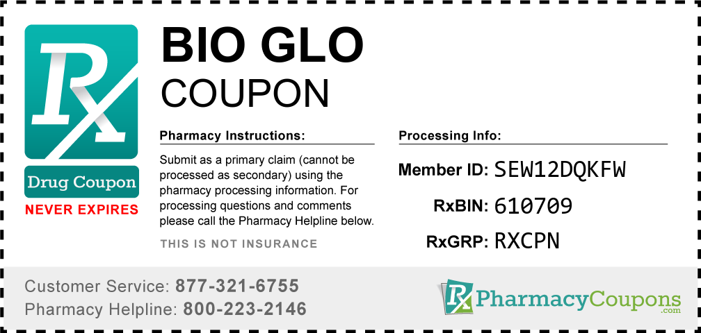 Bio glo Prescription Drug Coupon with Pharmacy Savings