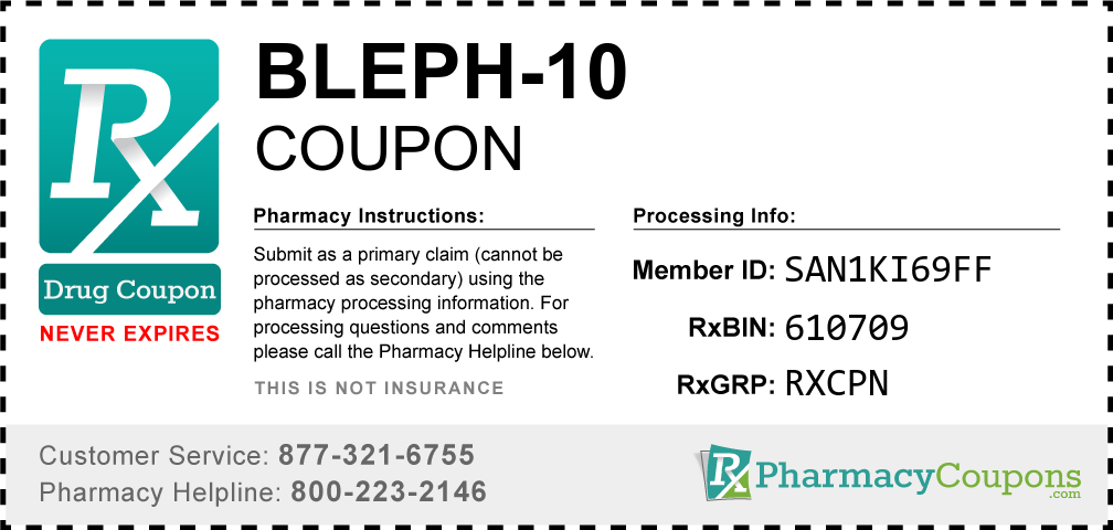 Bleph-10 Prescription Drug Coupon with Pharmacy Savings