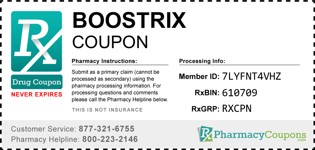 Boostrix Prescription Drug Coupon with Pharmacy Savings