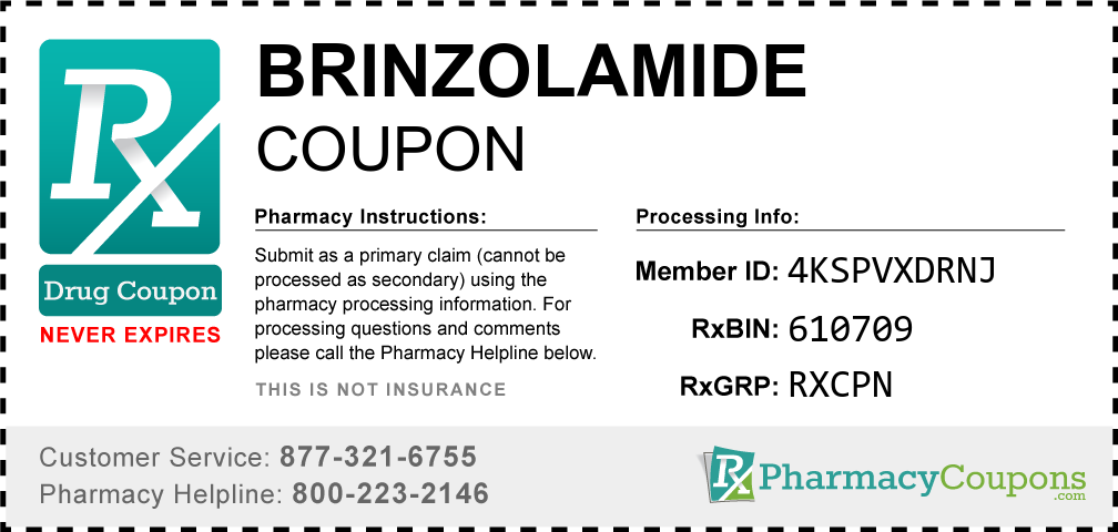 Brinzolamide Prescription Drug Coupon with Pharmacy Savings