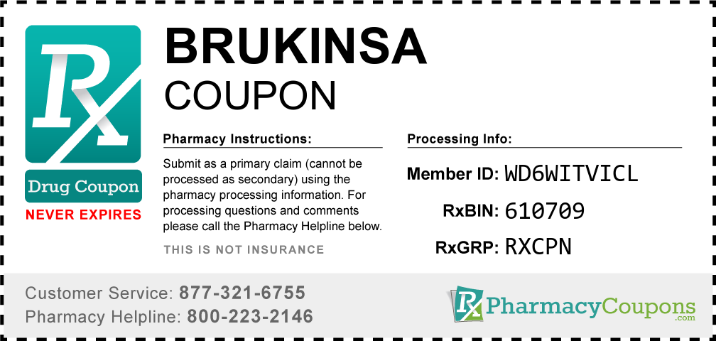Brukinsa Prescription Drug Coupon with Pharmacy Savings