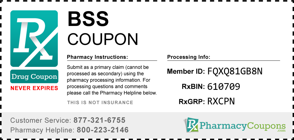 Bss Prescription Drug Coupon with Pharmacy Savings