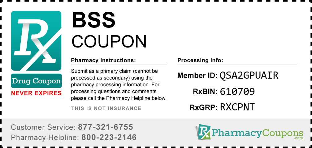 Bss Prescription Drug Coupon with Pharmacy Savings