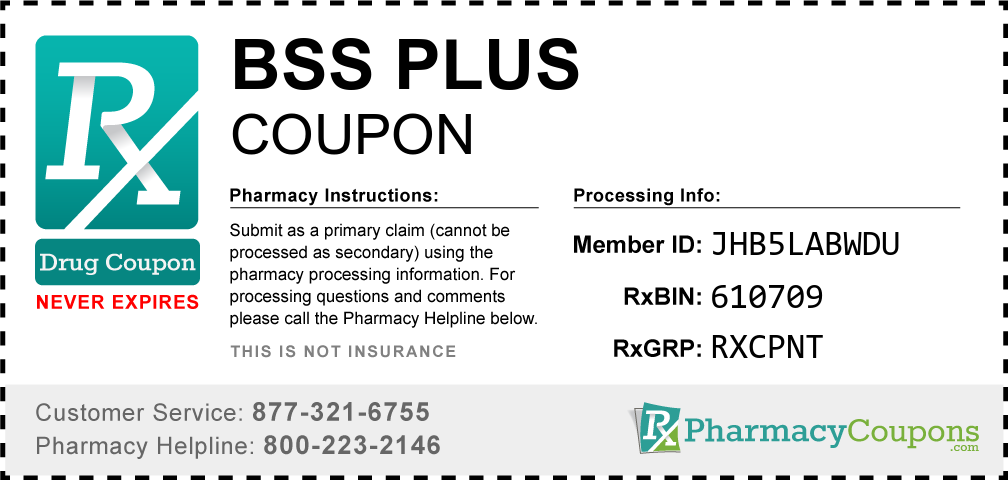Bss plus Prescription Drug Coupon with Pharmacy Savings