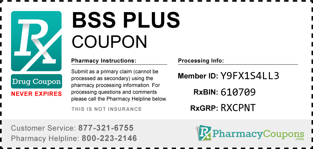 Bss plus Prescription Drug Coupon with Pharmacy Savings