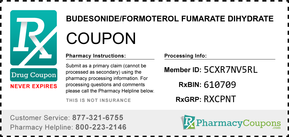 Budesonide/formoterol fumarate dihydrate Prescription Drug Coupon with Pharmacy Savings